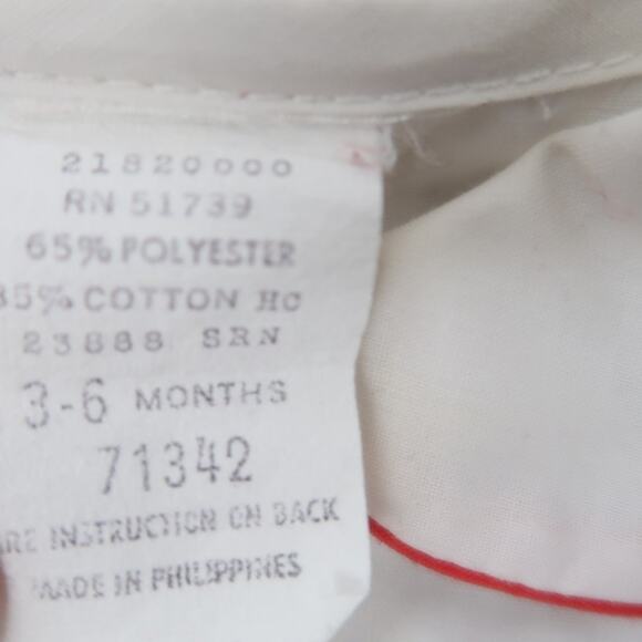 Vintage 80s Baby Boy Blue Velvet Romper and Shirt Two Piece Set 3-6 Months - Picture 4 of 4